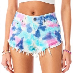 carmar tie dye jean shorts